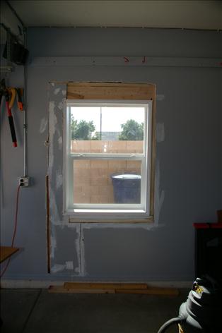 4-29-07 Garge Workshop - Installing Window (6)